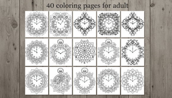 Download 40 Vintage Clock Coloring Pages PDF Book - Coloring pages Collection
