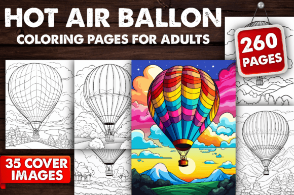 Download 260 Hot Air Balloon Coloring Pages - KDP - Coloring pages Collection
