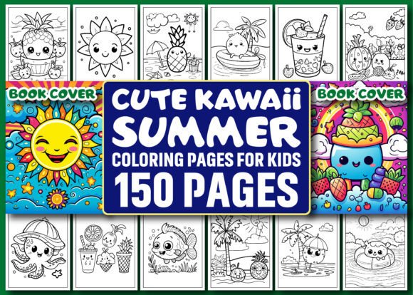 Download 150 Cute Kawaii Summer Coloring Pages - Coloring pages Collection