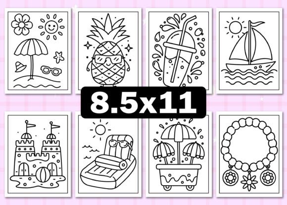 Download Retro Summer Coloring Pages for Adults - Coloring pages Collection
