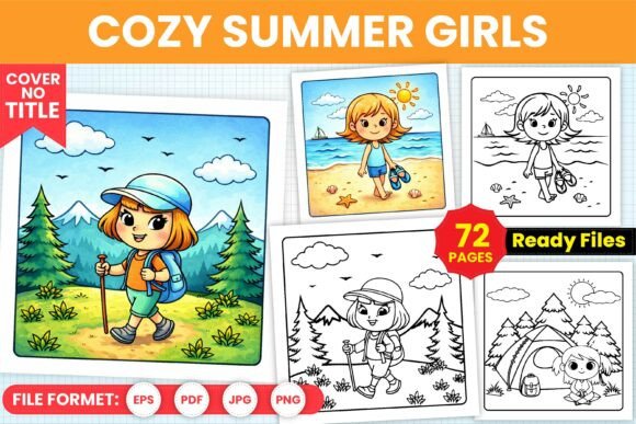 Download Cozy Summer Girls Coloring Pages - Coloring pages Collection