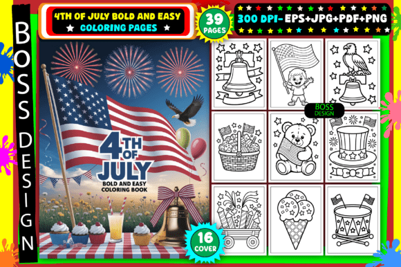 Download 4th of July Bold and Easy Coloring Pages - Coloring pages Collection