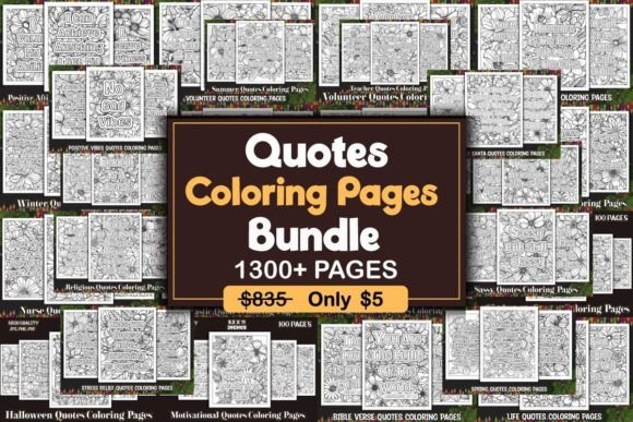 Download Quotes Coloring Pages Bundle - Coloring pages Collection