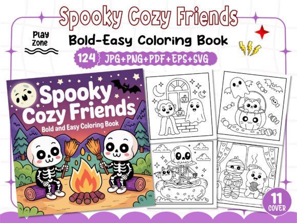 Download Spooky Cozy Friends Coloring Pages - Coloring pages Collection