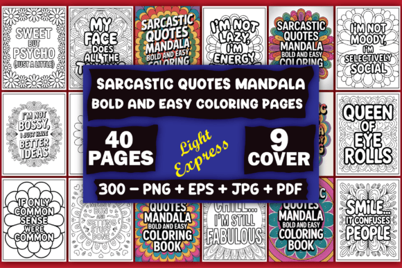 Download Sarcastic Quotes Mandala Coloring Pages - Coloring pages Collection