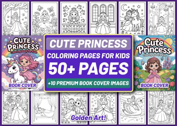 Download 50 Cute Princess Coloring Pages for Kids - Coloring pages Collection