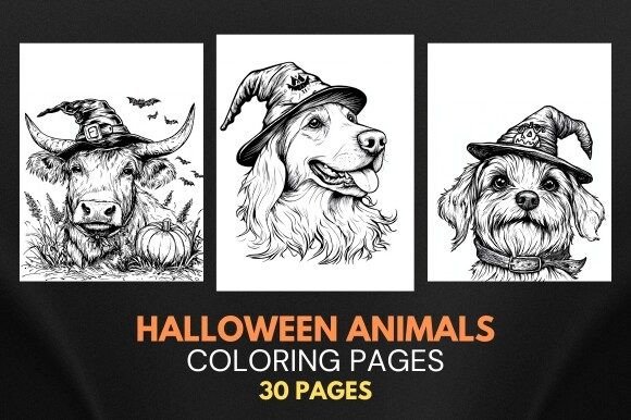 Download Halloween Animals Coloring Pages - Coloring pages Collection