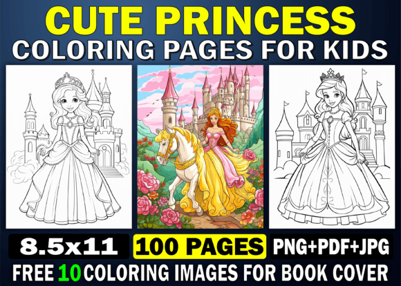 Download 100 Cute Princess Coloring Pages for Kid - Coloring pages Collection