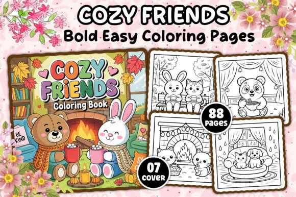 Download Cozy Friends Coloring Pages for Adults - Coloring pages Collection