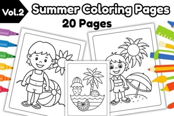 Download Summer Coloring Pages for Kids Vol.2 - Coloring pages Collection