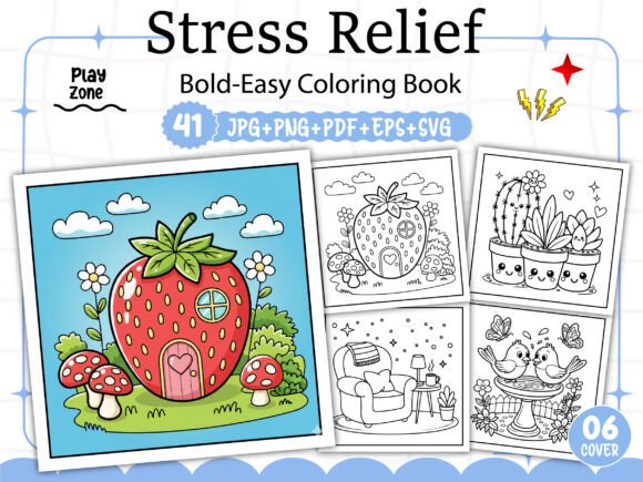 Download Bold &amp; Easy Stress Relief Coloring Pages - Coloring pages Collection