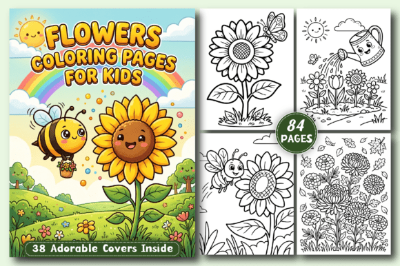 Download Flowers Coloring Pages for Kids - Coloring pages Collection