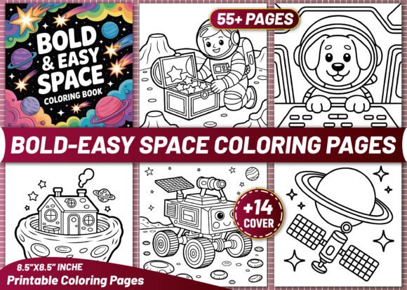 Download 55+ BOLD and EASY SPACE COLORING PAGES - Coloring pages Collection